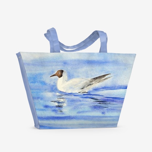 Пляжная сумка «Чайка на воде»