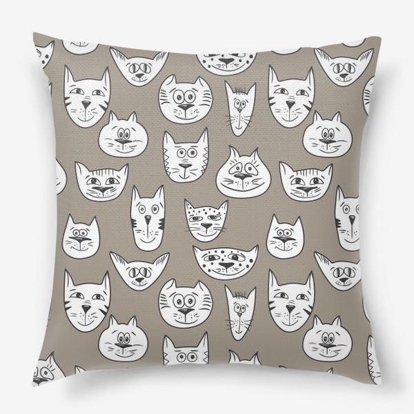 Подушка «Кофейные коты»