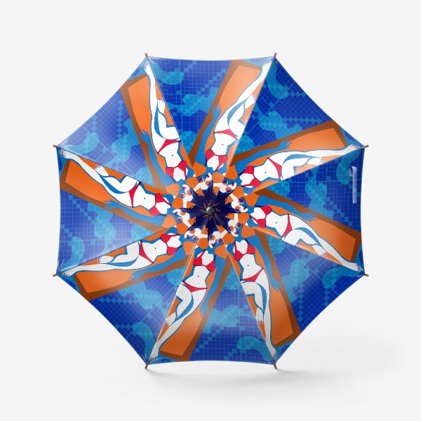 Зонт «Девушка на надувном матрасе в бассейне»
