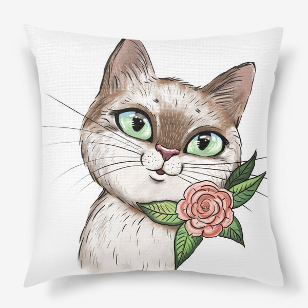 Подушка «Зеленоглазая кошка»
