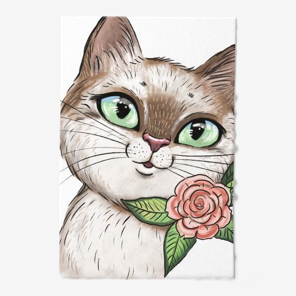 Полотенце «Зеленоглазая кошка»