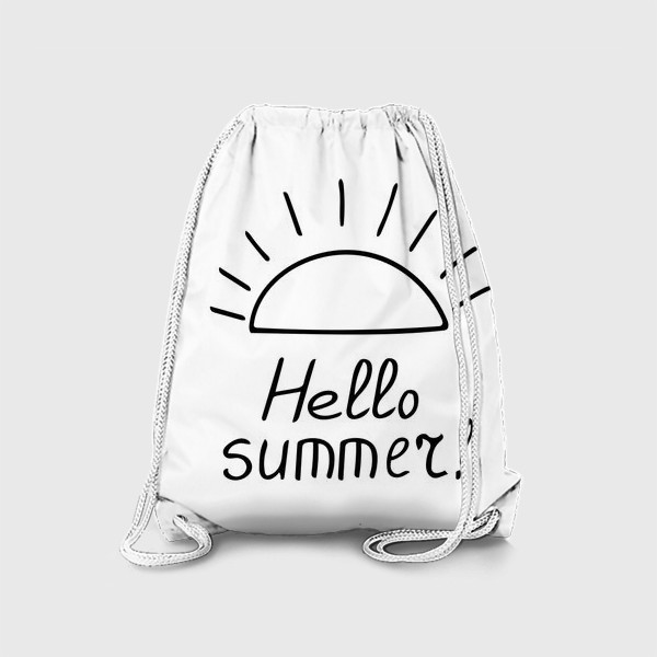 Рюкзак «привет лето, солнце, леттеринг»