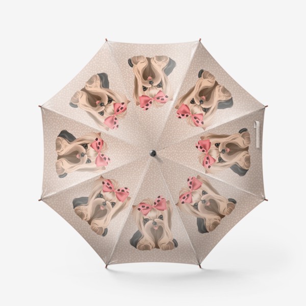 Зонт «Паттерн Йорк на бежевом фоне»