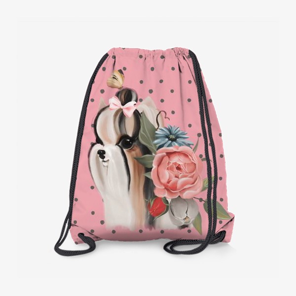 Рюкзак «Паттерн Йорк на розовом фоне»