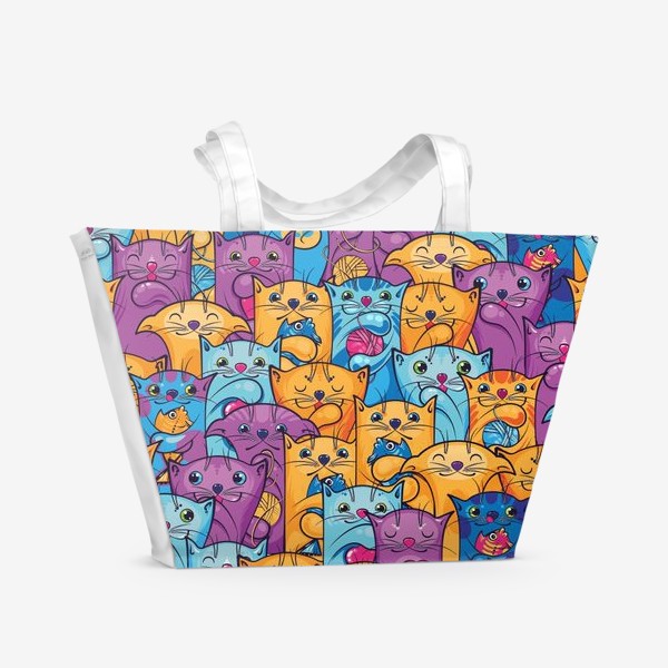 Пляжная сумка «Забавные котики»