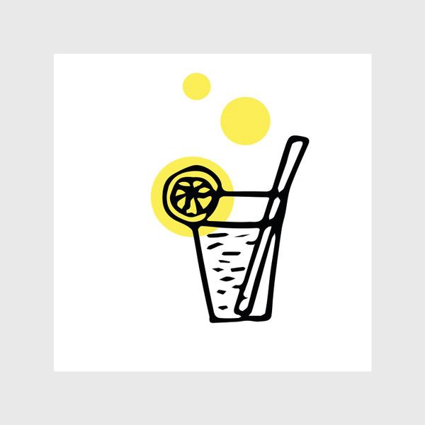 Шторы «коктейль лимонад летний напиток с лимоном»