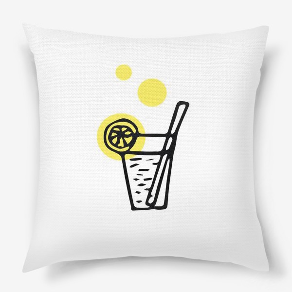 Подушка «коктейль лимонад летний напиток с лимоном»