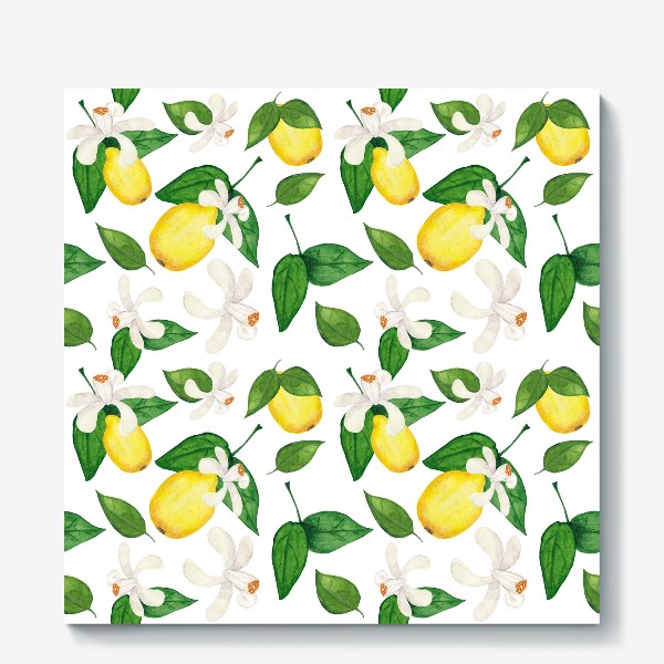 Холст «Лимоны и листья»
