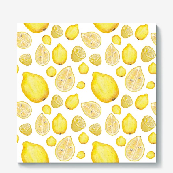 Холст «Лимоны и листья»