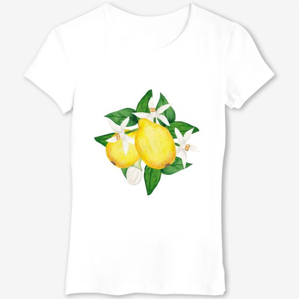 Футболка «Лимоны и листья»