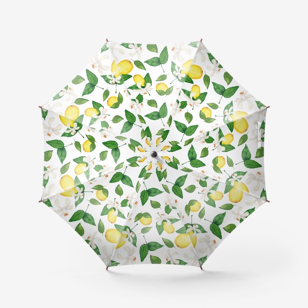 Зонт «Лимоны и листья»