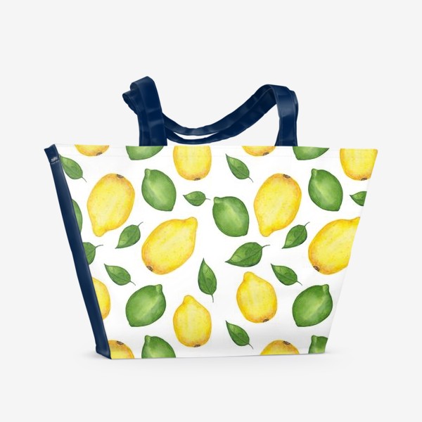 Пляжная сумка &laquo;Лимоны и листья&raquo;