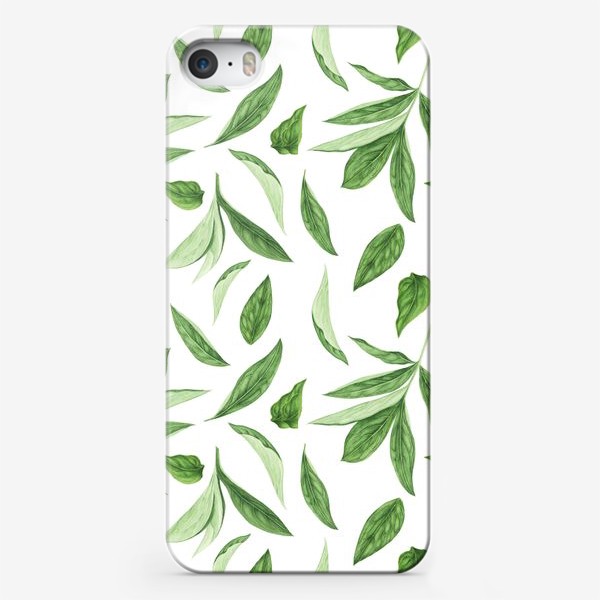 Чехол iPhone «Листья пиона»