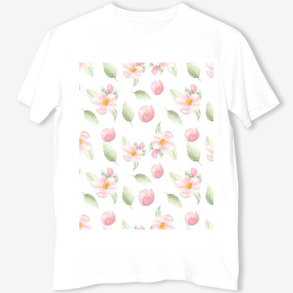 Футболка «Яблочный цвет. Цветы яблони. вишни»