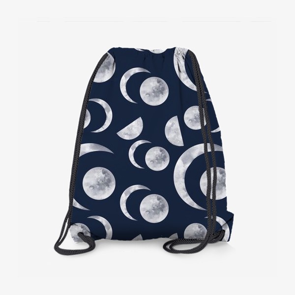 Рюкзак «Луна на синем фоне. Паттерн»