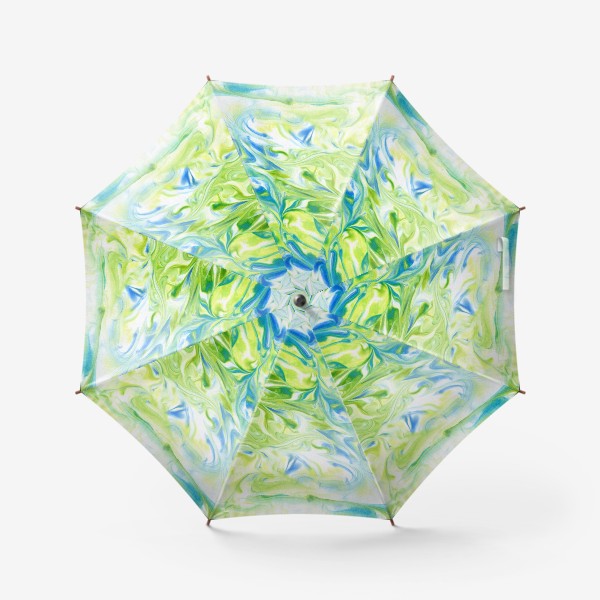 Зонт &laquo;Мраморный сине-зеленый акварельный фон. &raquo;