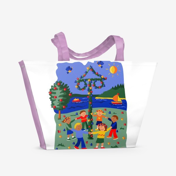 Пляжная сумка «Праздник середины лета в Швеции»