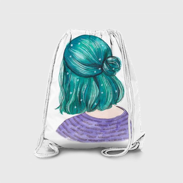 Рюкзак «Девочка с синими волосами»