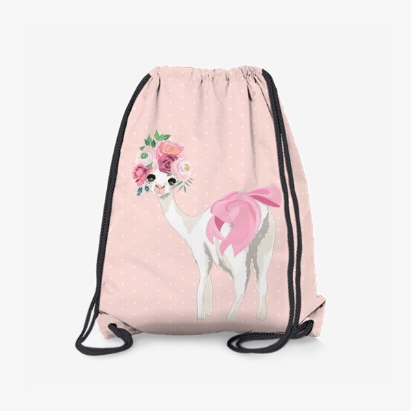 Рюкзак «Лама с цветами»