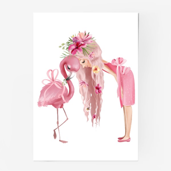 Постер «Принцесса с Фламинго»