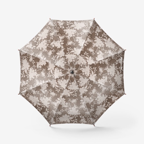Зонт «Кофейный паттерн цветы»