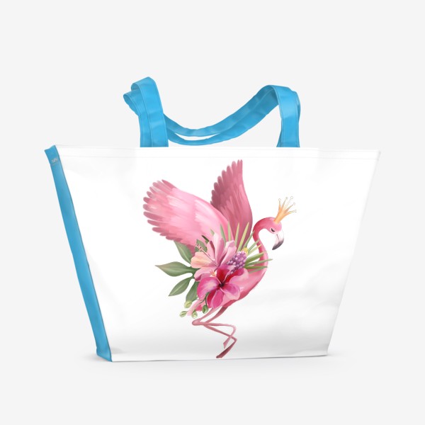 Пляжная сумка &laquo;Розовый фламинго&raquo;
