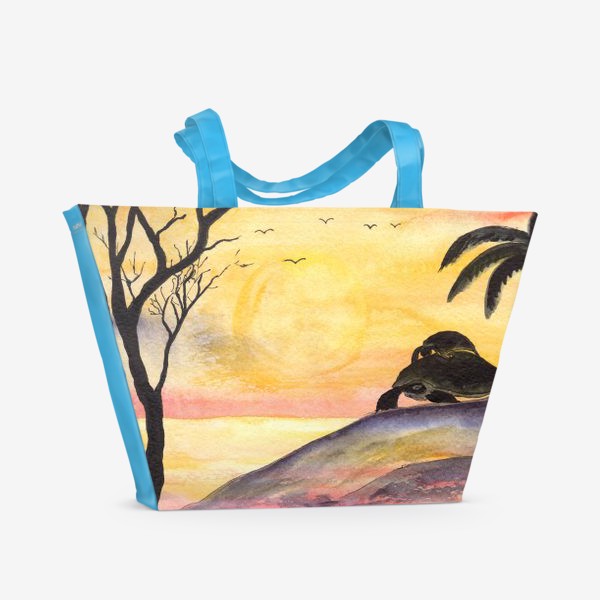 Пляжная сумка «Жаркое лето. Силуэты.»