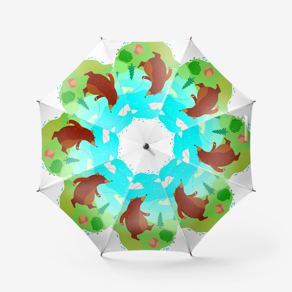 Зонт «Мишка скачет со скакалкой»