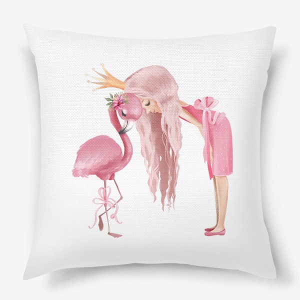 Подушка «Принцесса с Фламинго»