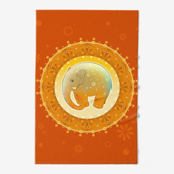 Полотенце «Мандала со слоном»