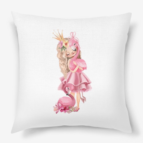 Подушка «Принцесса с Фламинго»