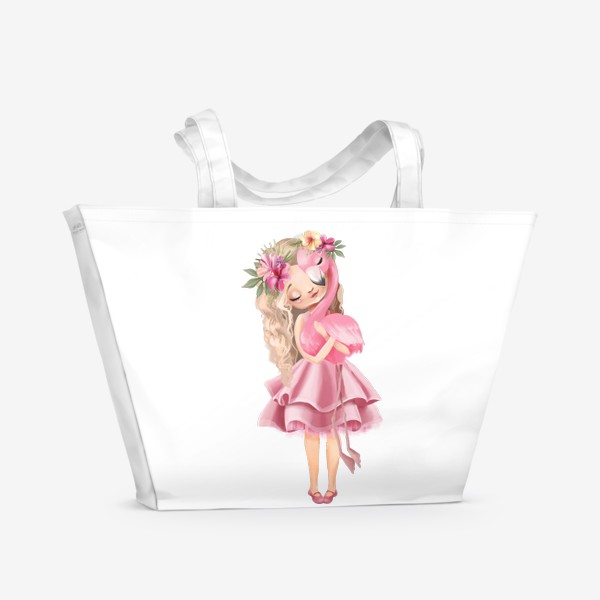Пляжная сумка «Принцесса с Фламинго»