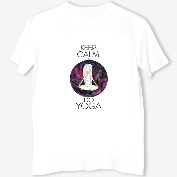Футболка &laquo;keep calm and do yoga&raquo;