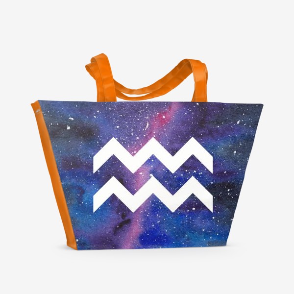 Пляжная сумка «Водолей. Созвездие. Знак зодиака»