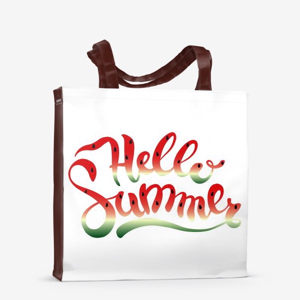 Сумка-шоппер «Hello Summer летняя надпись»