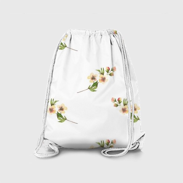 Рюкзак «Паттерн из акварельных цветов »