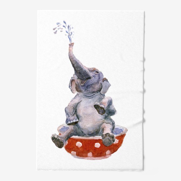 Полотенце «слон купается в посуде пиала»