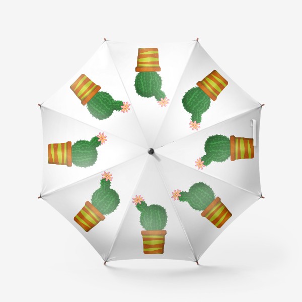 Зонт «Цветущий кактус в горшке»