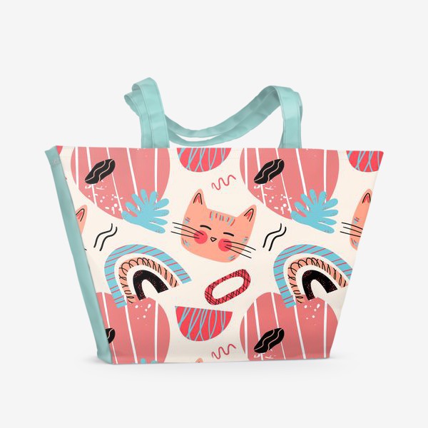 Пляжная сумка «Doodle cat»