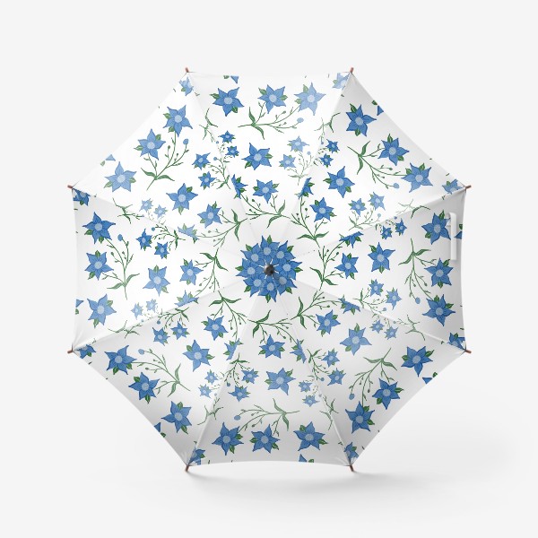 Зонт «Нежные голубые цветы»