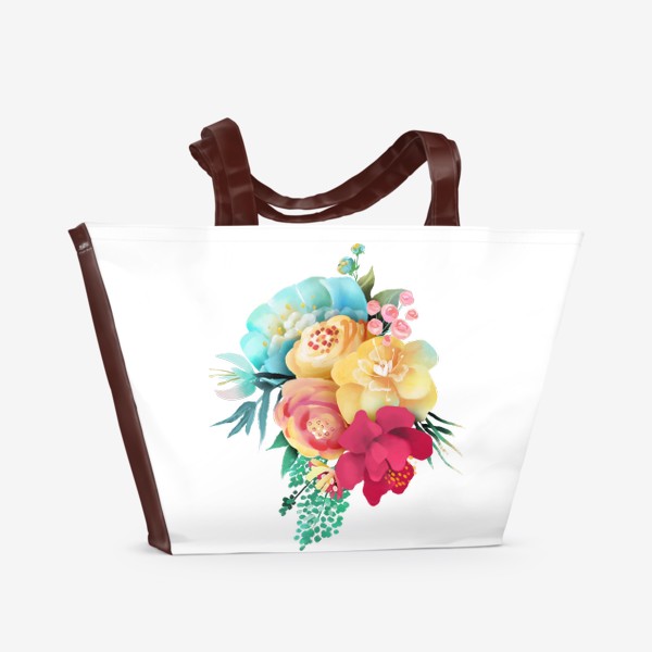 Пляжная сумка &laquo;Цветы&raquo;