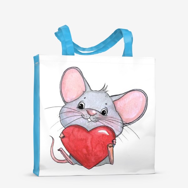 Сумка-шоппер «мышонок с сердцем»