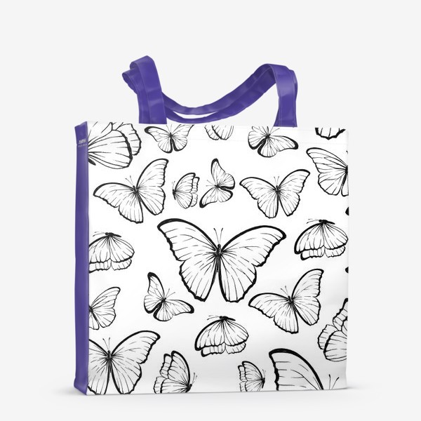Сумка-шоппер «Черно-белые бабочки»