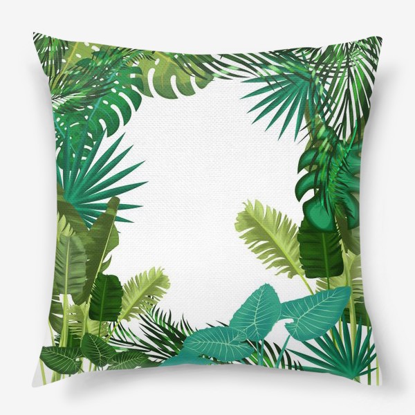 Подушка «Зеленые мотивы джунглей »