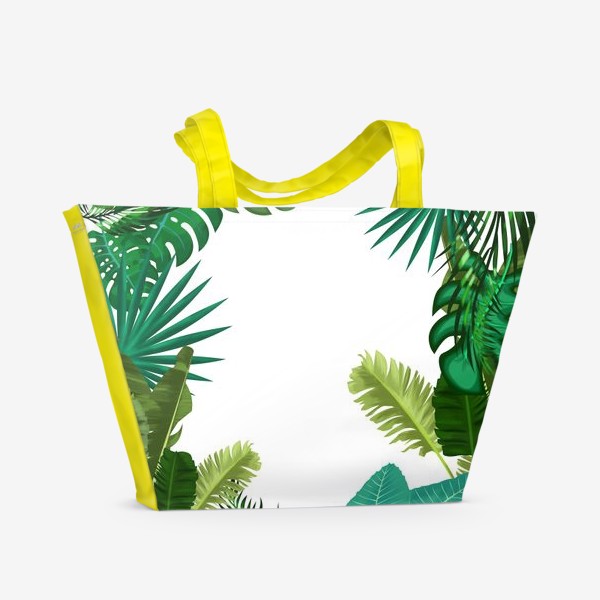 Пляжная сумка «Зеленые мотивы джунглей »