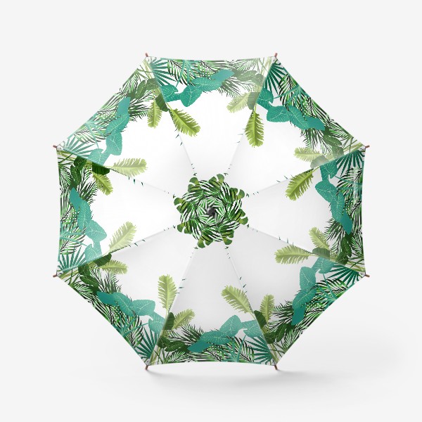 Зонт «Зеленые мотивы джунглей »