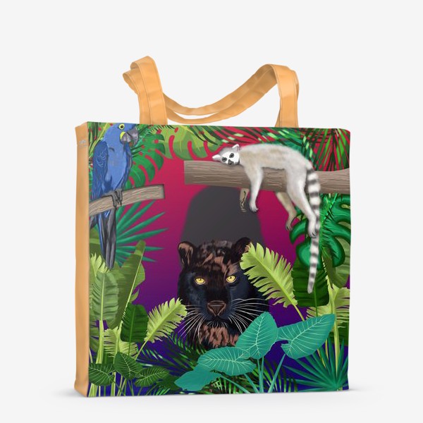 Сумка-шоппер «Закат в джунглях »