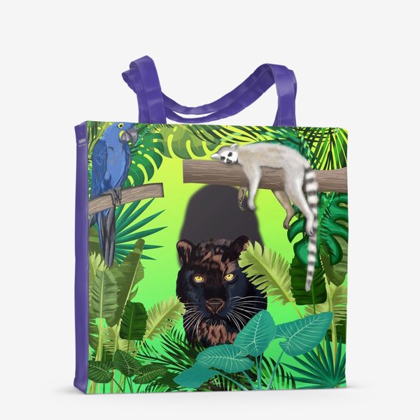 Сумка-шоппер «Душевная компания в джунглях »
