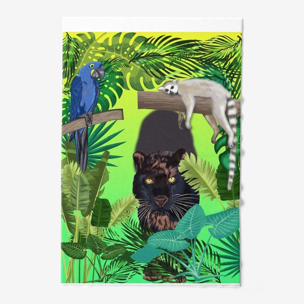 Полотенце «Душевная компания в джунглях »