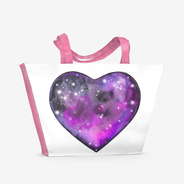 Пляжная сумка «космос в сердце»